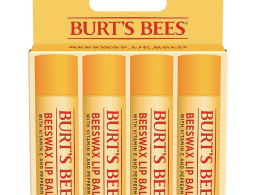 Burt's Bees Beeswax Lip Balm, Lip Moisturizer With Responsibly Sourced Beeswax, Tint-Free, Natural Conditioning Lip Treatment, 4 Tubes, 0.15 oz.